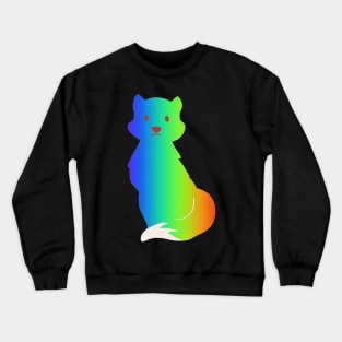 Colourful fox pattern - Rainbow Crewneck Sweatshirt